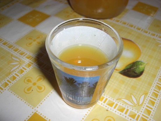 Glass of mandarinetto