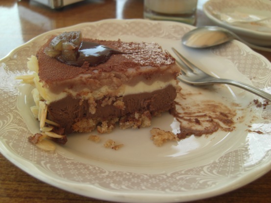 chestnut chocolate and cream cake